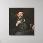 Edouard Manet - Een goed glas bier / Le bon bock Canvas Afdruk (Voorkant)