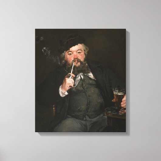 Edouard Manet - Een goed glas bier / Le bon bock Canvas Afdruk (Voorkant)