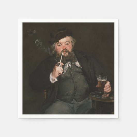 Edouard Manet - Een goed glas bier / Le bon bock Servet (Voorkant)