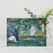 Edouard Manet - Een Partij Croquet Bedankkaart (Staand voorkant)
