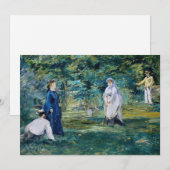 Edouard Manet - Een Partij Croquet Bedankkaart (Voorkant / Achterkant)