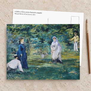 Edouard Manet - Een Partij Croquet Briefkaart