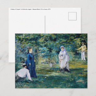Edouard Manet - Een Partij Croquet Briefkaart