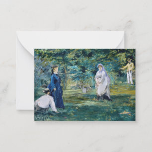 Edouard Manet - Een Partij Croquet Notitiekaartje