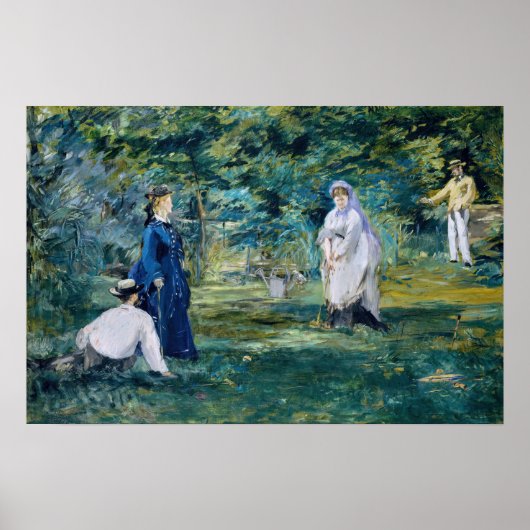 Edouard Manet - Een Partij Croquet Poster (Voorkant)