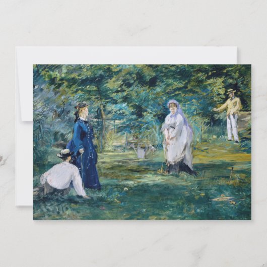 Edouard Manet - Een spel van Croquet Bedankkaart (Voorkant)
