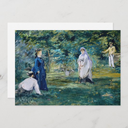 Edouard Manet - Een spel van Croquet Bedankkaart (Voorkant / Achterkant)