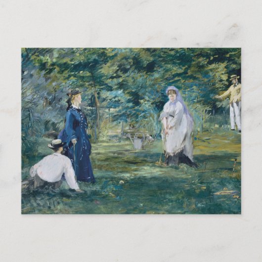 Edouard Manet - een Spel van Croquet Briefkaart (Voorkant)