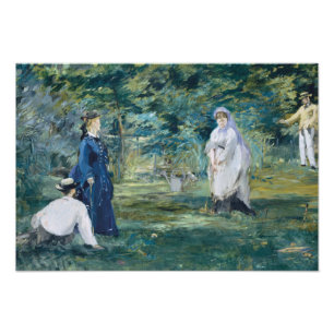 Edouard Manet - Een spel van Croquet Foto Afdruk