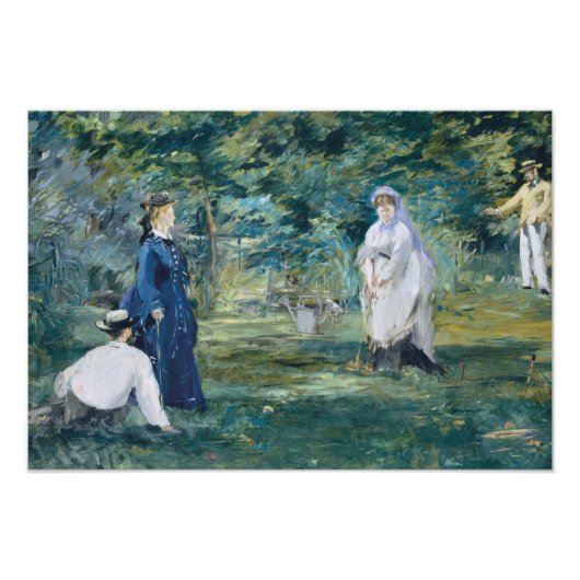 Edouard Manet - Een spel van Croquet Foto Afdruk (Voorkant)