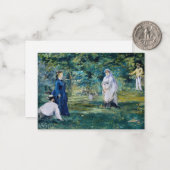 Edouard Manet - Een spel van Croquet Notitiekaartje (Voorkant / Achterkant in situ)