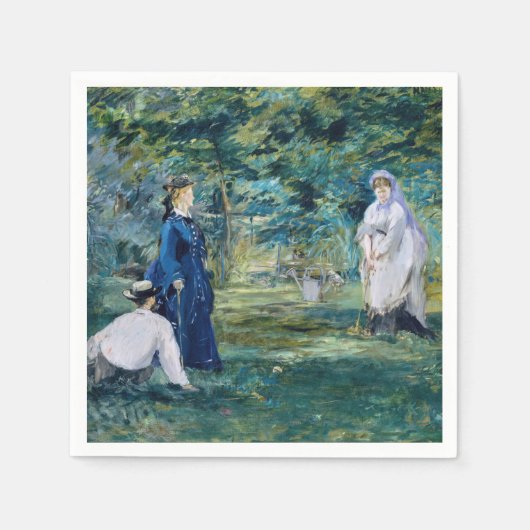 Edouard Manet - Een spel van Croquet Servet (Voorkant)
