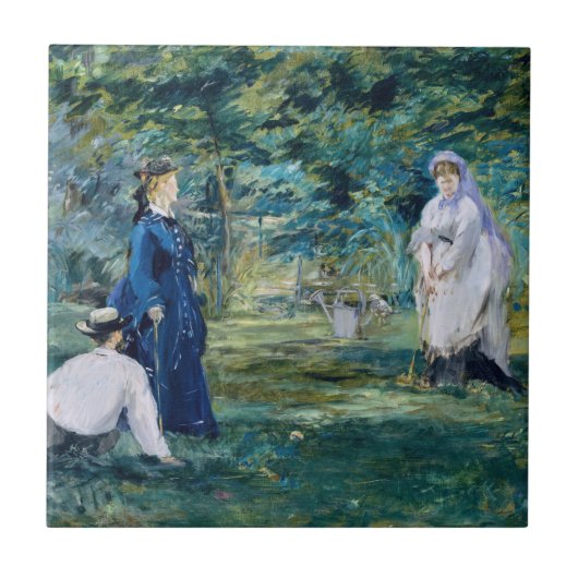 Edouard Manet - Een spel van Croquet Tegeltje (Voorkant)