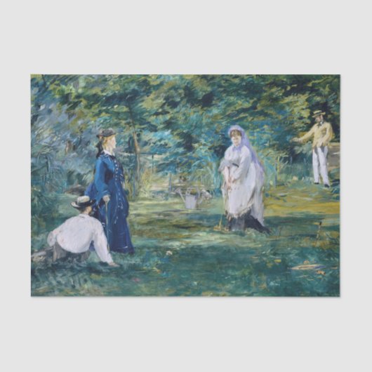 Edouard Manet - Een spel van Croquet Tissuepapier (Voorkant)