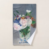 Edouard Manet - Flowers in een kristalvet Bad Handdoek (Handdoek)