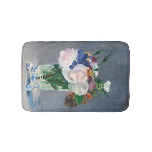 Edouard Manet - Flowers in een kristalvet Badmat (Voorkant)