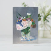 Edouard Manet - Flowers in een kristalvet Bedankkaart (Staand voorkant)
