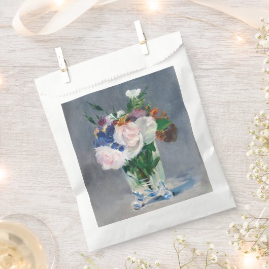Edouard Manet - Flowers in een kristalvet Bedankzakje (Geknipt)