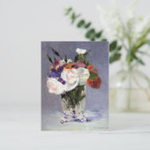 Edouard Manet Flowers in een kristalvet Briefkaart (Staand voorkant)
