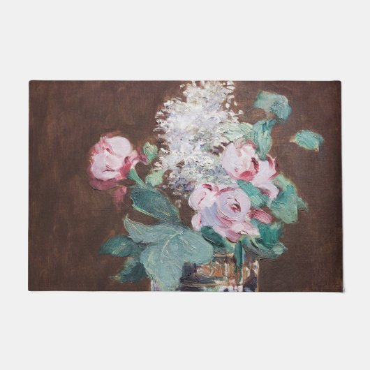 Edouard Manet - Flowers in een kristalvet Deurmat (Voorkant)