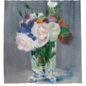 Edouard Manet - Flowers in een kristalvet Douchegordijn (Voorkant)