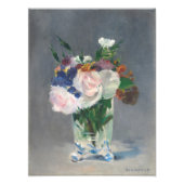 Edouard Manet Flowers in een kristalvet Foto Afdruk (Voorkant)
