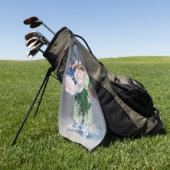 Edouard Manet - Flowers in een kristalvet Golfhanddoek (Groen)