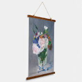 Edouard Manet - Flowers in een kristalvet Hangend Wandkleed (Gebogen)