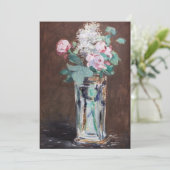 Edouard Manet - Flowers in een kristalvet Kaart (Staand voorkant)