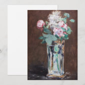 Edouard Manet - Flowers in een kristalvet Kaart (Voorkant / Achterkant)