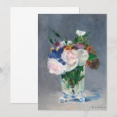 Edouard Manet - Flowers in een kristalvet Kaart (Voorkant / Achterkant)