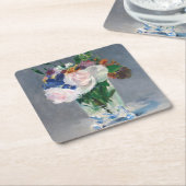 Edouard Manet - Flowers in een kristalvet Kartonnen Onderzetters (Schuin)