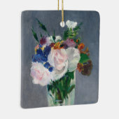Edouard Manet - Flowers in een kristalvet Keramisch Ornament (Rechts)