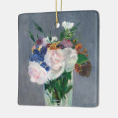 Edouard Manet - Flowers in een kristalvet Keramisch Ornament (Links)
