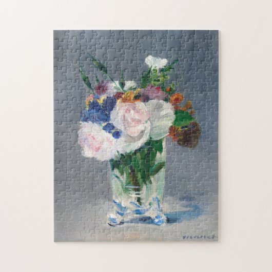 Edouard Manet - Flowers in een kristalvet Legpuzzel (Verticaal)