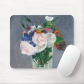 Edouard Manet - Flowers in een kristalvet Muismat (Met muis)