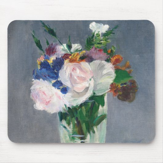 Edouard Manet - Flowers in een kristalvet Muismat (Voorkant)