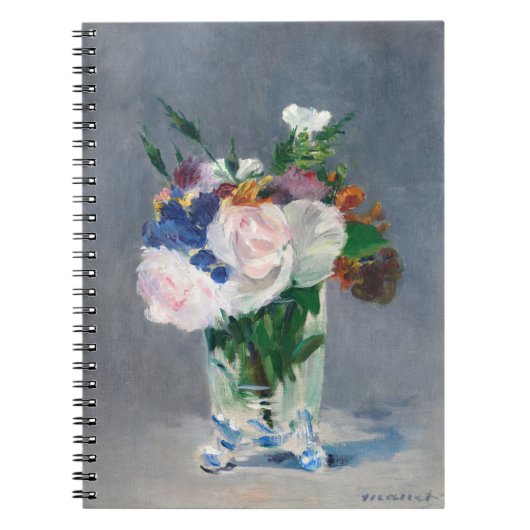 Edouard Manet - Flowers in een kristalvet Notitieboek (Voorkant)