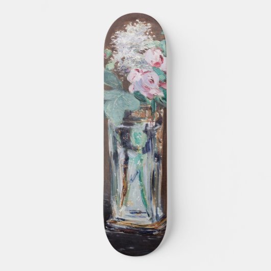 Edouard Manet - Flowers in een kristalvet Persoonlijk Skateboard (Voorkant)