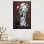 Edouard Manet - Flowers in een kristalvet Poster (Keuken)