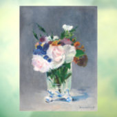 Edouard Manet - Flowers in een kristalvet Raamsticker (Vel 3)