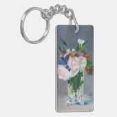 Edouard Manet - Flowers in een kristalvet Sleutelhanger (Voorkant Links)
