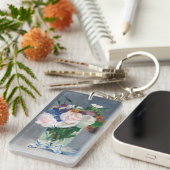 Edouard Manet - Flowers in een kristalvet Sleutelhanger (Voorkant Rechts)