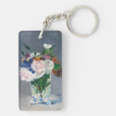 Edouard Manet - Flowers in een kristalvet Sleutelhanger (achterkant)