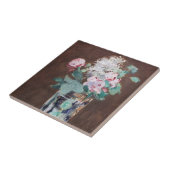 Edouard Manet - Flowers in een kristalvet Tegeltje (Zijkant)