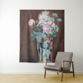Edouard Manet - Flowers in een kristalvet Wandkleed (In situ)
