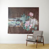 Edouard Manet - Flowers in een kristalvet Wandkleed (In Situ (horizontaal))