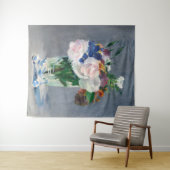 Edouard Manet - Flowers in een kristalvet Wandkleed (In Situ (horizontaal))
