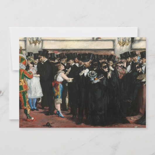 Edouard Manet - Gemaskerd bal in de opera Bedankkaart (Voorkant)