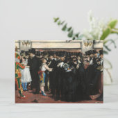 Edouard Manet - Gemaskerd bal in de opera Bedankkaart (Staand voorkant)
